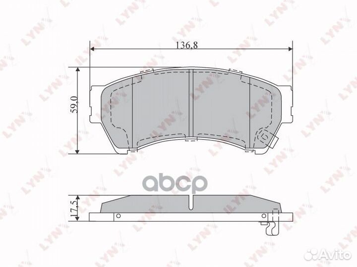 Колодки тормозные дисковые перед BD5118 LYN