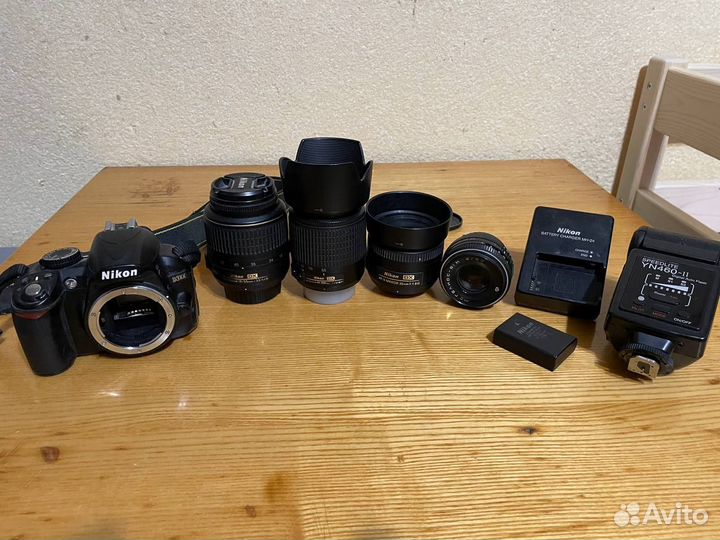 Супер Набор фотоаппарат nikon d3100+ объективы