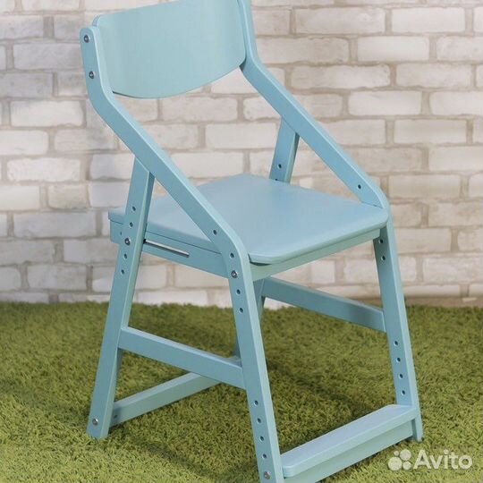 Стул растущий «Робин Wood» аква