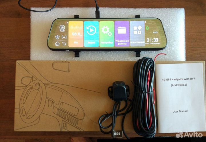 Видеорегистратор зеркало Android 8.1 с навигатором