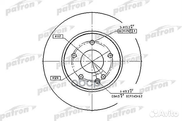 Диск тормозной передн mercedes-benz: C-class 93