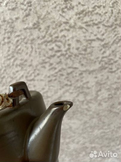 Чайник китайский на ручке старинный из керамики