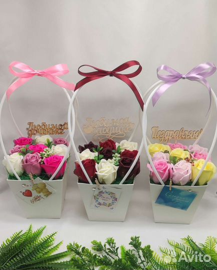 Букеты из мыльных роз учителю, воспитателю