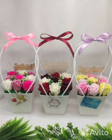 Букеты из мыльных роз учителю, воспитателю