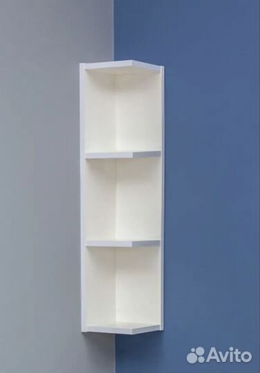 Полка навесная угловая letta Лайт, Белая