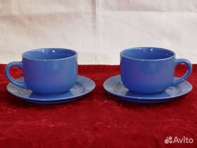 Чашка с блюдцем большая