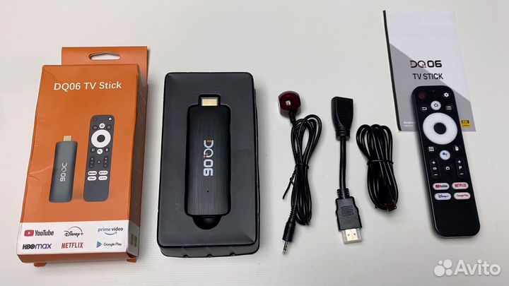 Смарт тв стик DQ06 Android TV 12 4/32GB. настроен