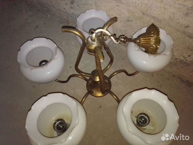 Люстра 5-ти рожковая бронзовая