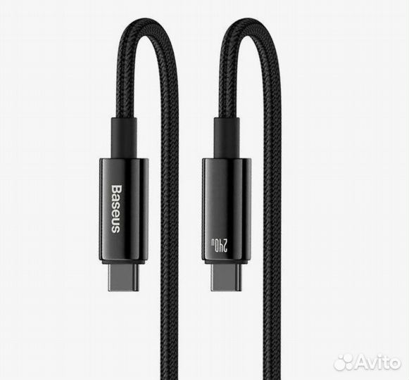 Кабель Baseus USB Type-C 240W, 1 метр, графитовый