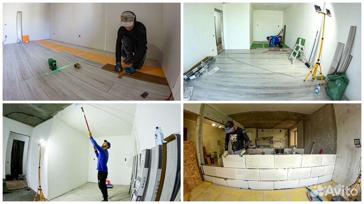 Укладка плитки, ремонт квартир