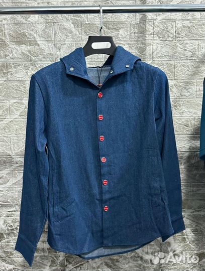 Рубашка kiton с капюшоном