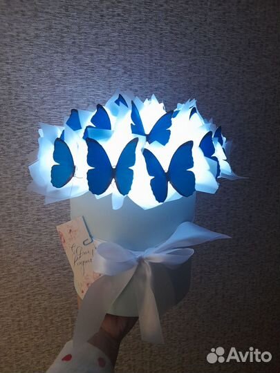 Светящиеся бабочки в коробке