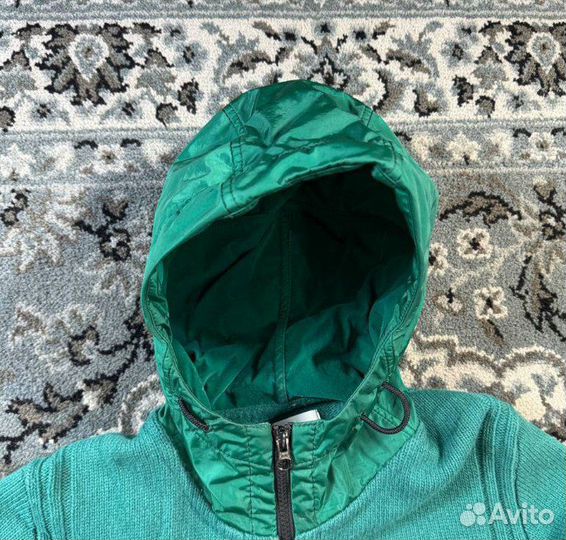 Stone Island Lana Wool Zip Hoodie Green