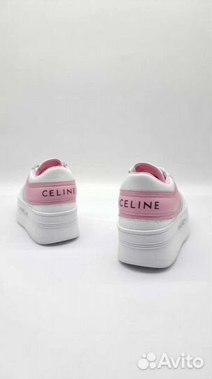 Кроссовки celine, белые С розовым