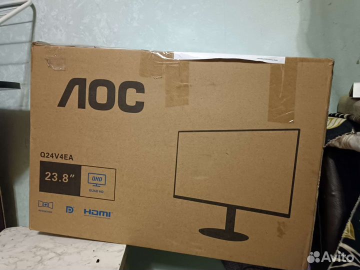 Монитор AOC 2k 75гц ips 24 дюйма