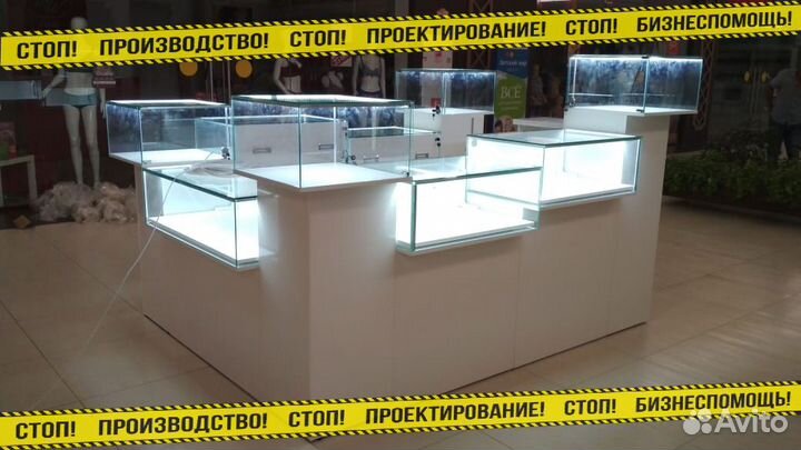 Квадратный торговый островок 3 бижутерия/парфюм/ко