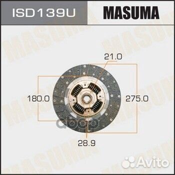 Диск сцепления 275 mm isuzu ISD139U Masuma