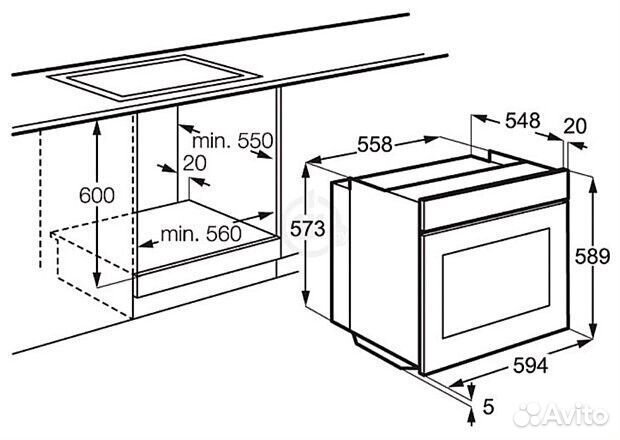 Духовой шкаф Electrolux EEB 4230 POX Новый