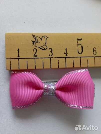 Бантики ручной работы на прищепке (пара)