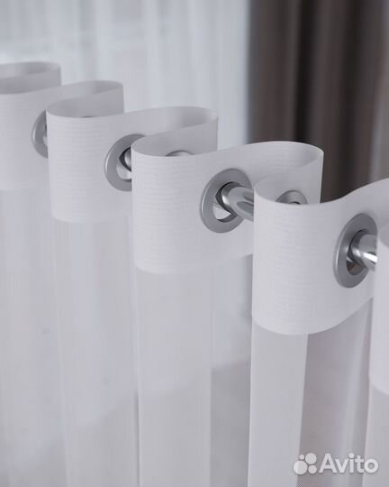 Тюль на люверсах на окна пошив