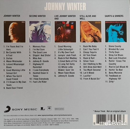 Johnny Winter / Original Album Classics (5CD)