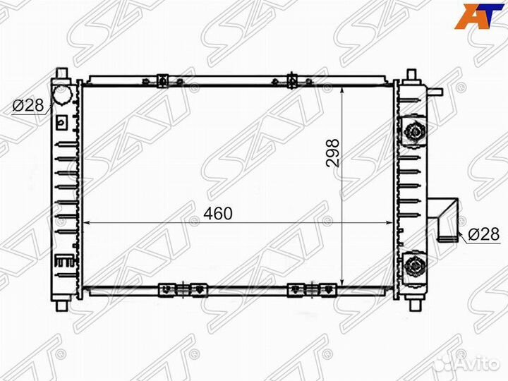 Радиатор daewoo matiz /chery QQ 0.8 /1.0 00