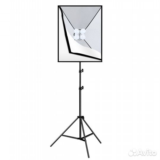 Софтбокс 50х70 со штативом 2 метра и 4 лампами