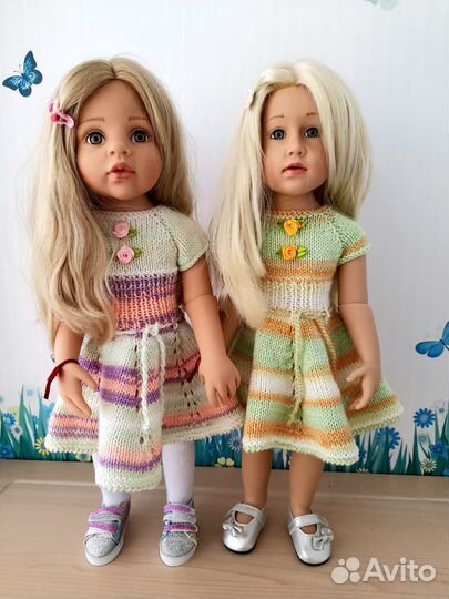 Вязаные платья для кукол Готц