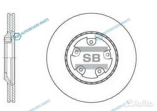 SD1034 диск тормозной передний Hyundai H100 2.42.5