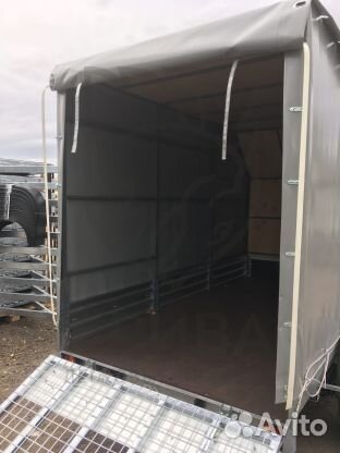 Прицеп 31.022 с трапом и евро тентом. Фаркопы