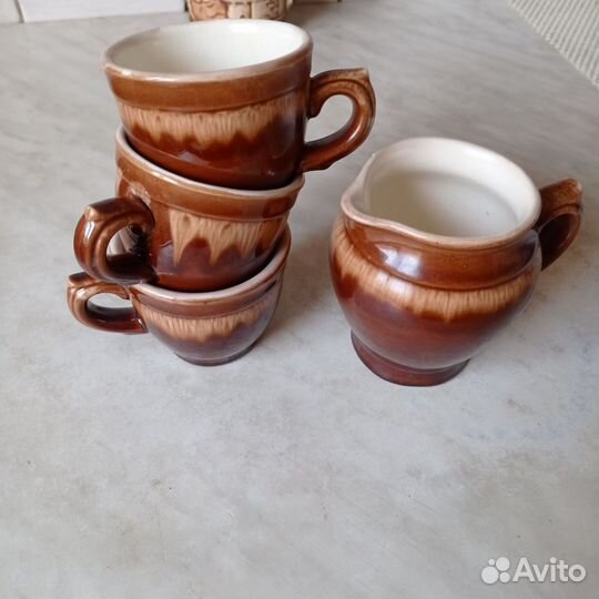 Кофейный набор глиняный СССР