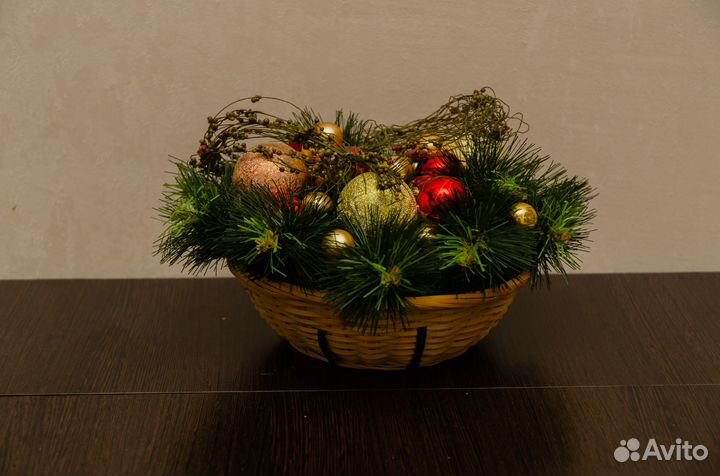 Новогоднее украшение. Ёлочная композиция