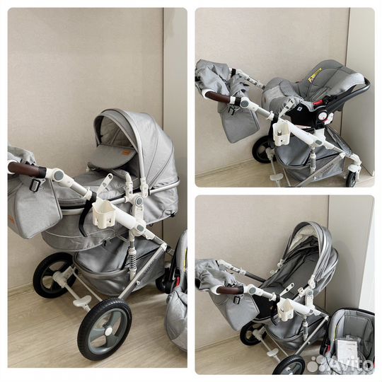 Коляска luxmom 3в1 новая и 2 в 1