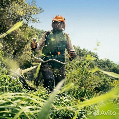 Спил деревьев, покос травы, бурение лунок и ям