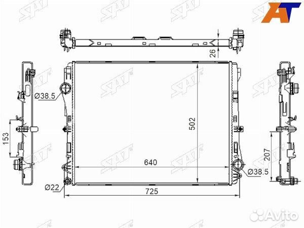 Радиатор mercedes GLC-class X253 15, mercedes-benz CLS-class C257 17, mercedes-benz E-class W213 16