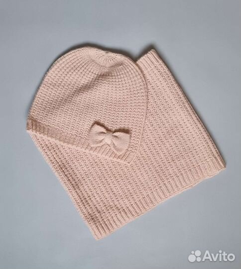 Шапка снуд комплект для девочки h&m на 5-8 лет