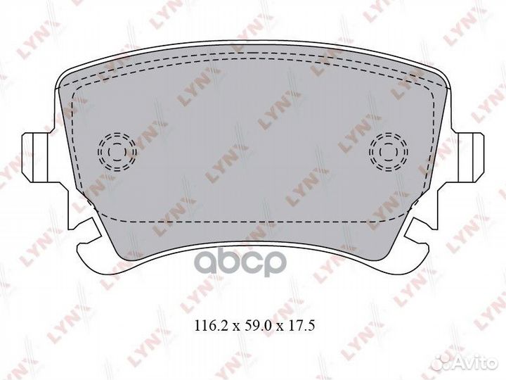 Колодки тормозные дисковые зад BD1224 lynxauto