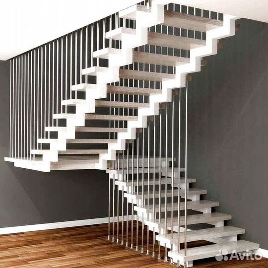 Каркас лестницы из металла