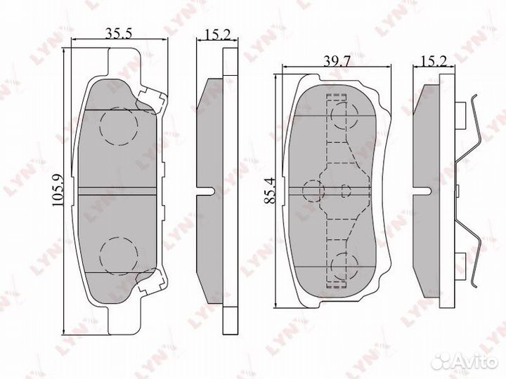 Колодки дисковые lynxauto BD-5505