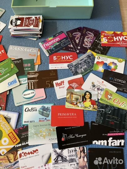 Дисконтные карты 150 шт визитки винтаж