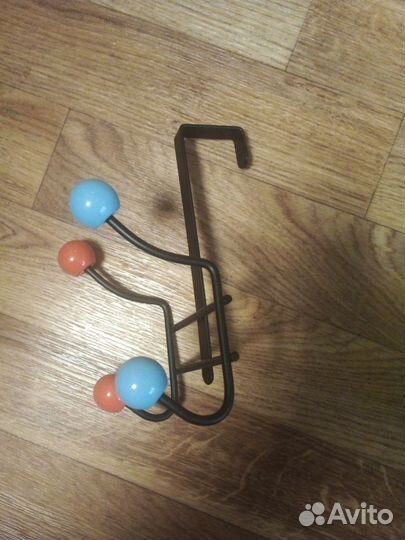 Вешалка на дверь 4 крючка, 13х12х18,5 см