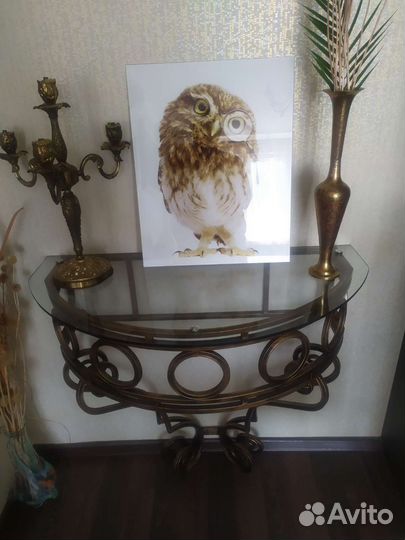 Фото постер на стекле 50*40см Сова