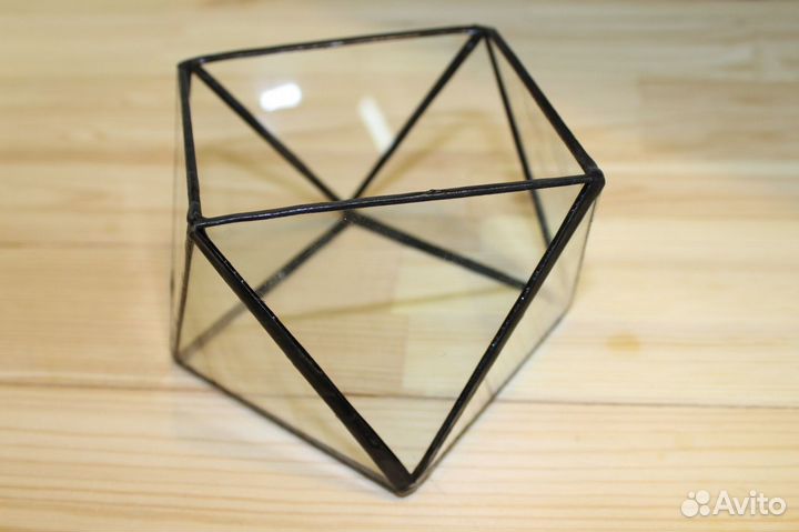 Флорариум. Геометрическая ваза из стекла