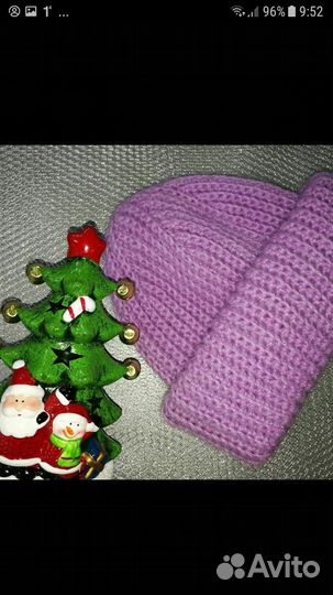 Шапка вязаная ручной работы