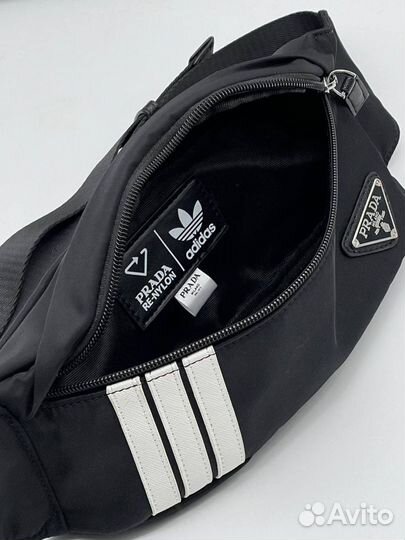Сумка поясная мужская Prada&Adidas нейлоновая