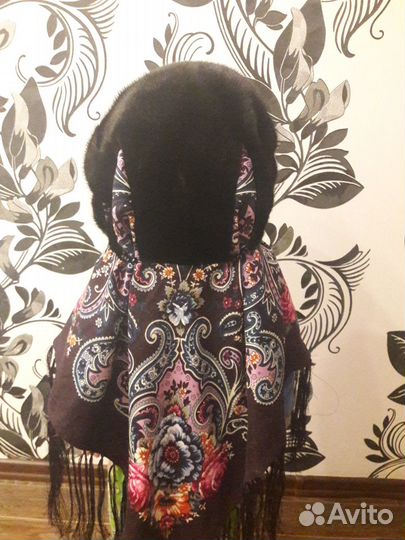 Головной убор, норковый платок