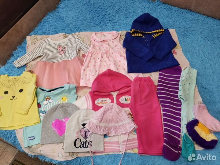 Пакет вещей на девочку 74-86 размер