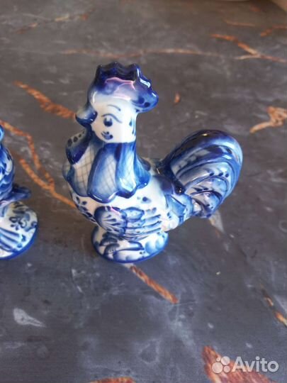 Гжель пара статуэток