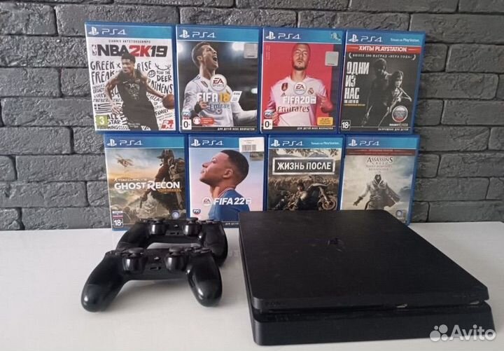 Sony playstation 4 + много дисков