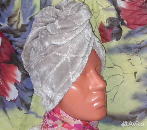 Полотенце чалма для сушки для волос